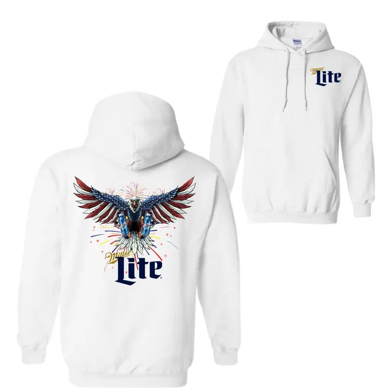 Miller Lite Usa Flag Hoodie Sweatshirt T-Shirt, Unisex Shirt