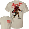 Milwaukee Bigfoot Double-sided T-Shirt For Mens - Funny Chainsaw Graphic T Shirt, Milwaukee Fan Tshirt, Men Graphic T-Shirt