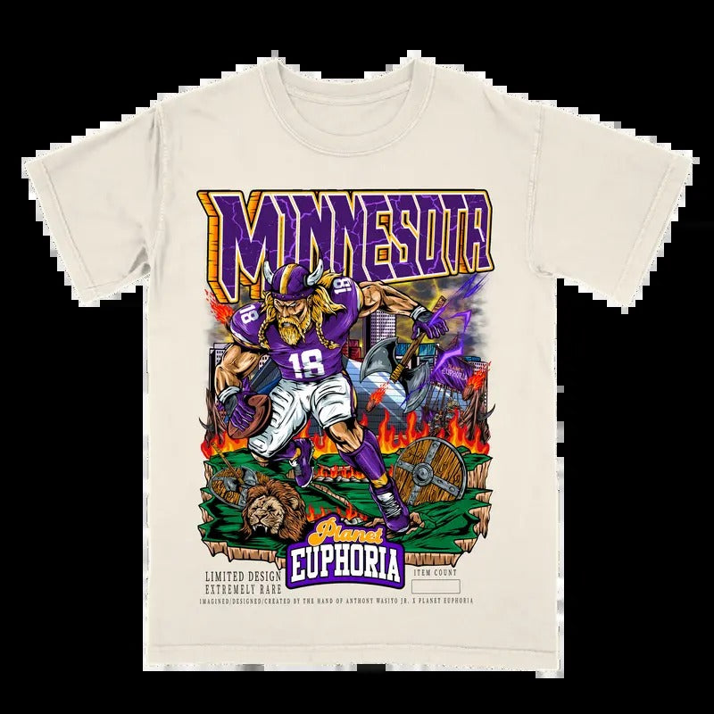 Min.ne.sota Football Tee Gift For Fan - Men's Casual T-shirt - Menswear Hoodie, Sweatshirt | RetroVerseTees.com
