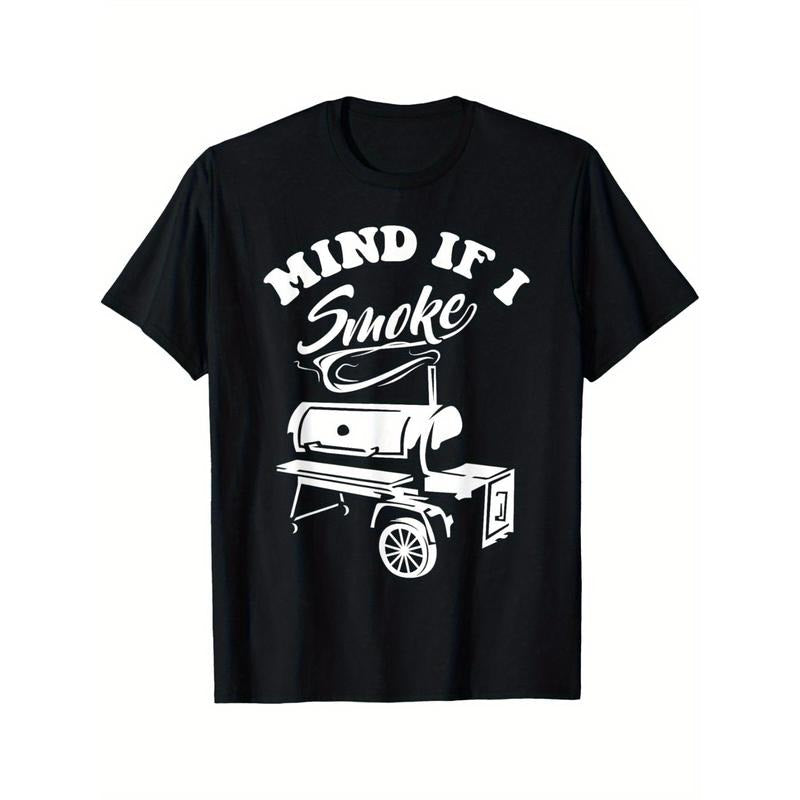 Mind if I Smoke - Funny BBQ Smoker & Grilling T-Shirt T-Shirt Made in USA Hoodie, Sweatshirt | RetroVerseTees.com