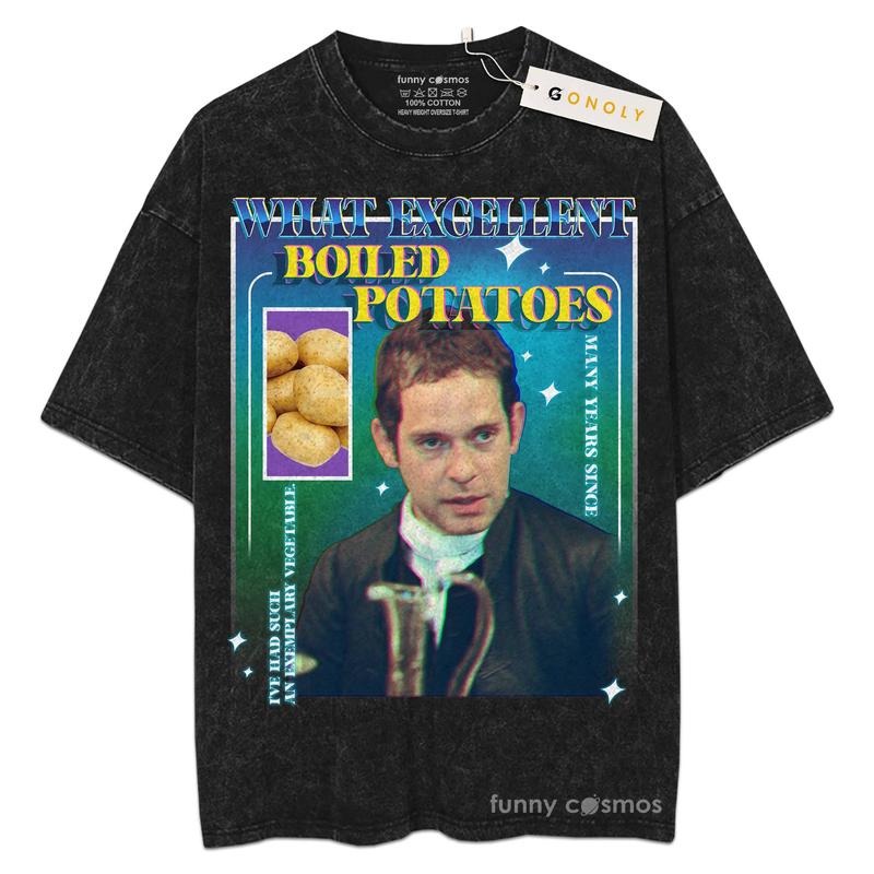 [ Mineral Wash ] Boiled Potatoes Mr Collins, Pride And Prejudice For Fans Lover Book, Bookish, Graphic Washed Style Shirt...