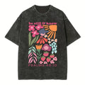 [Mineral Wash Shirt] Be Still Gunpla brand Know Boho Christian Washed Shirt Jesus Graphic Style Shirt Crewneck Casual...