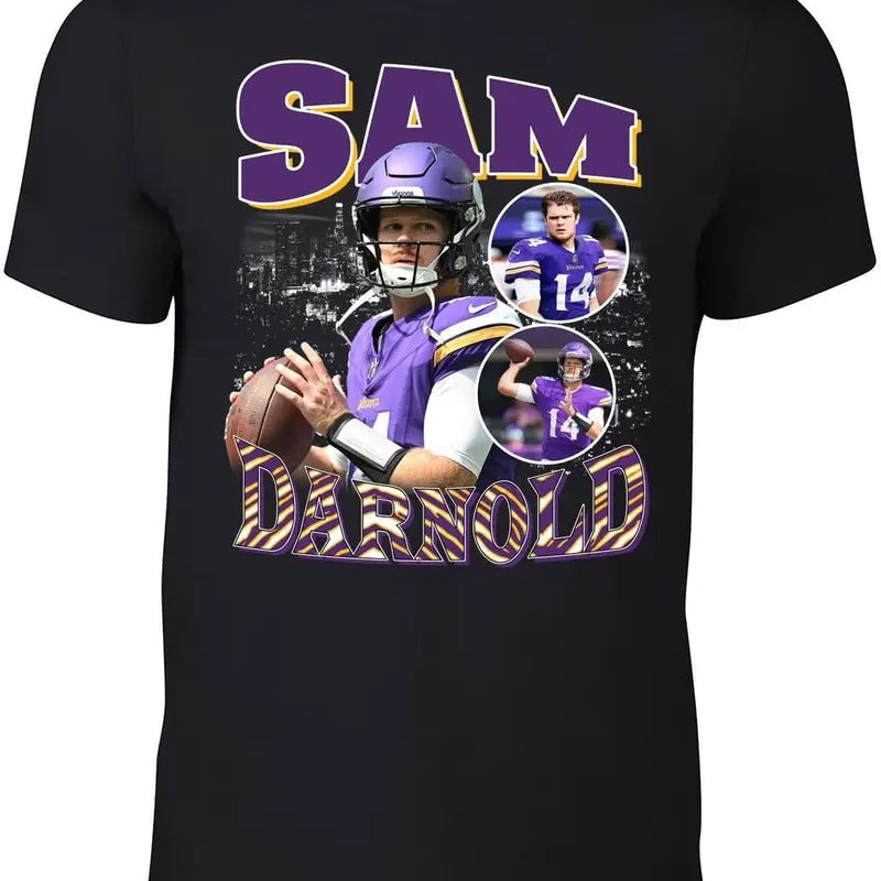 Minnesota Sam Darnold Bootleg Style T-Shirt Hoodie, Sweatshirt | RetroVerseTees.com