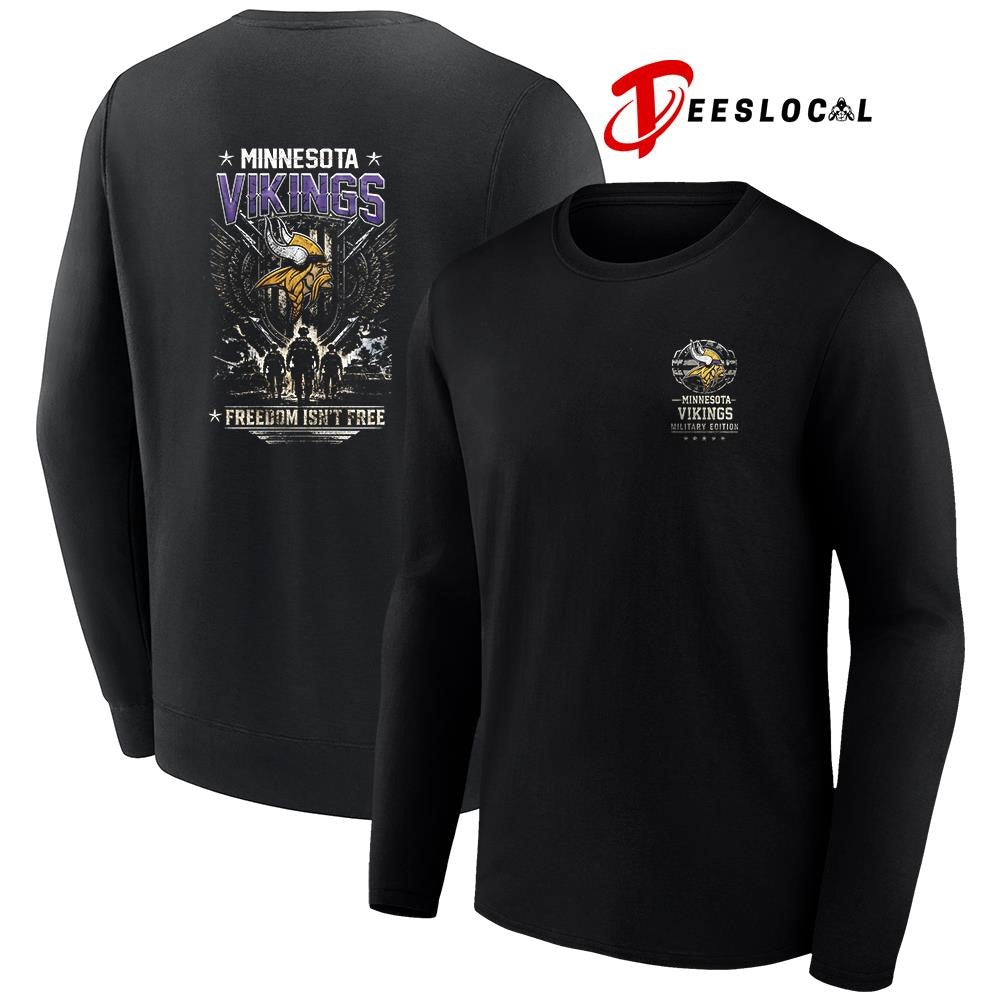Minnesota Vikings freedom isn’t free team military graphic shirt