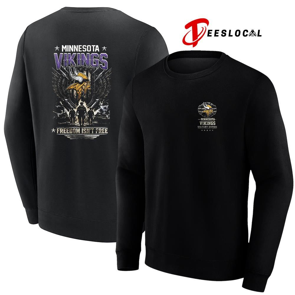 Minnesota Vikings freedom isn’t free team military graphic shirt
