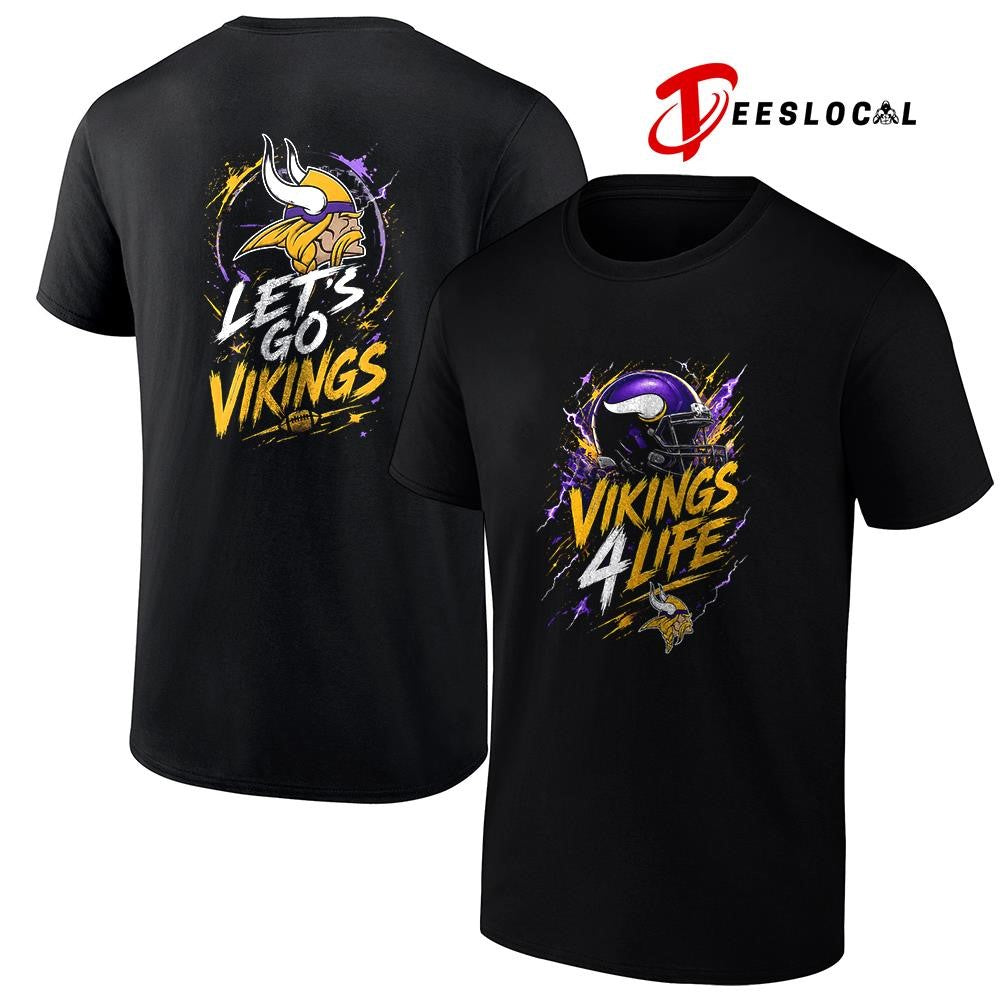 Minnesota Vikings x fan 4 life graphic shirt