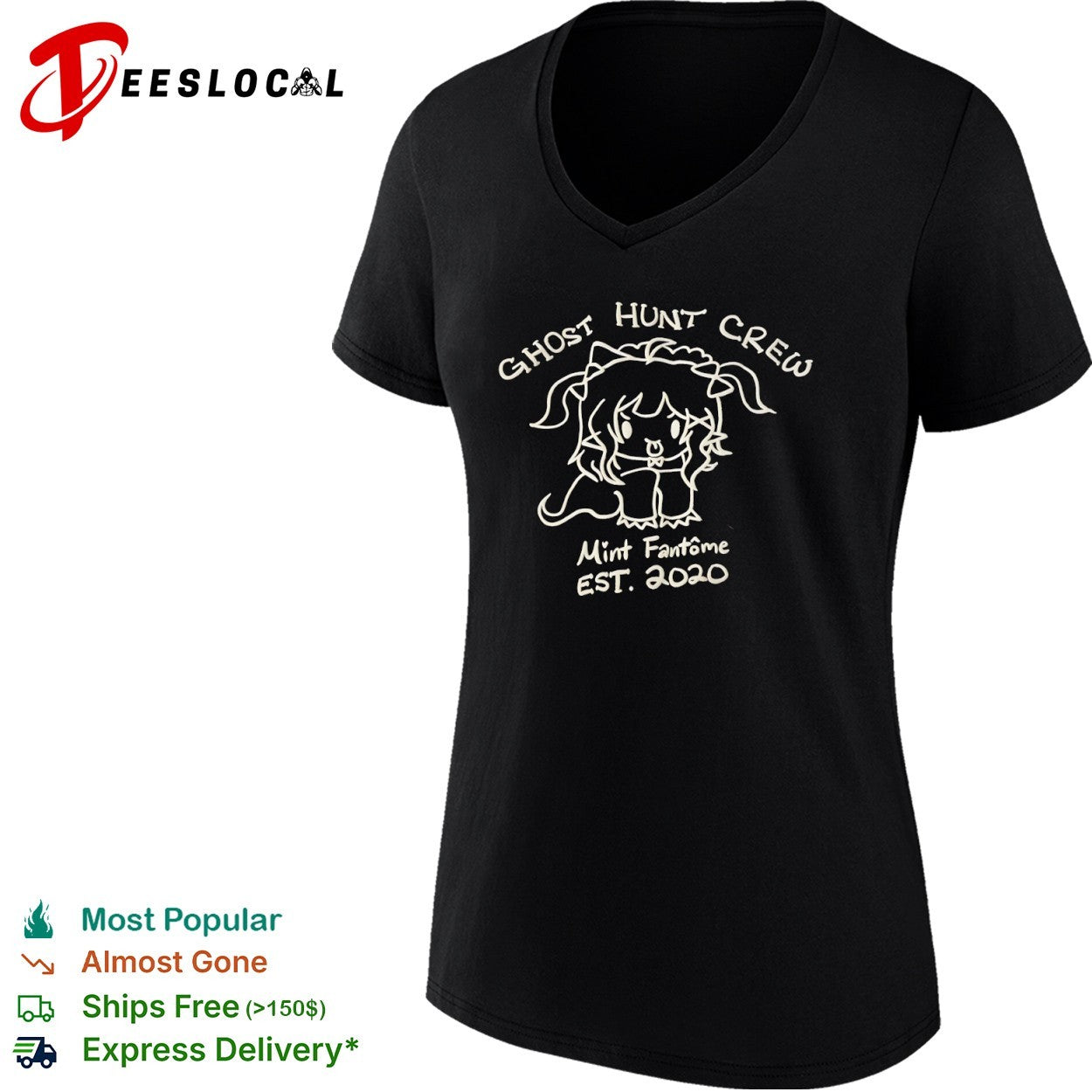 Mint Fantome ghost hunt crew est 2020 creature shirt