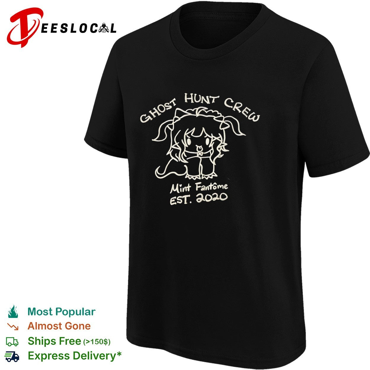 Mint Fantome ghost hunt crew est 2020 creature shirt
