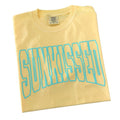 Mint Sunkissed PUFF Letter Comfort Colors T-Shirt Hoodie, Sweatshirt | RetroVerseTees.com