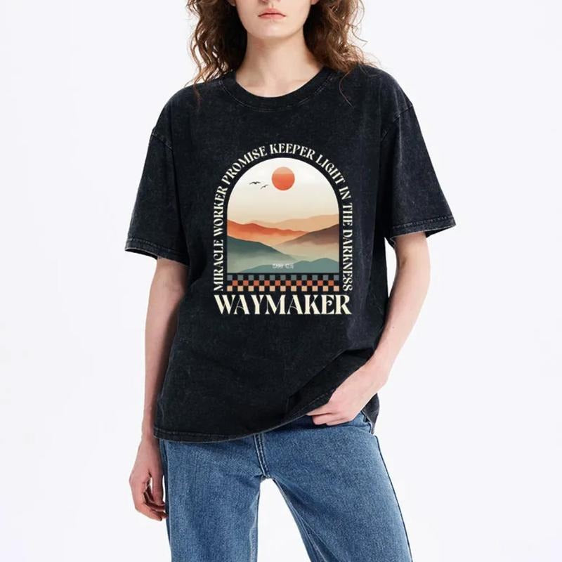 Miracle Worker Promise Keeper Light Red plumber brand TNF Darkness Christian T-Shirt - Comfort Colors Casual Streetstyle...