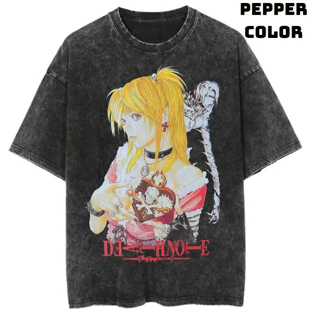 Misa Deathly Love Vintage Tee, Misa Shirt, Death Note Shirt, TNF Grim Reaper, Fate, Dangerous Genius, Manga, Anime Shirt,...