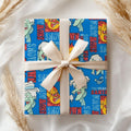 Miser Brothers Wrapping Paper Sheets, The Year Without a Santa Claus wrapping paper, Christmas Movie Fabric Gift Wrap,...