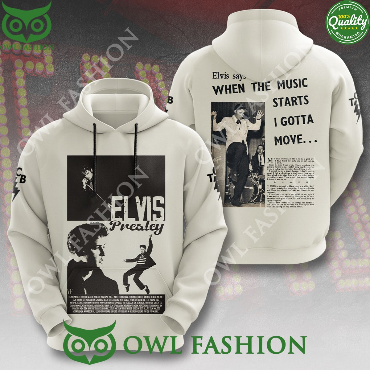 Elvis Presley When The Music Starts I Gotta Move 3D t Shirt