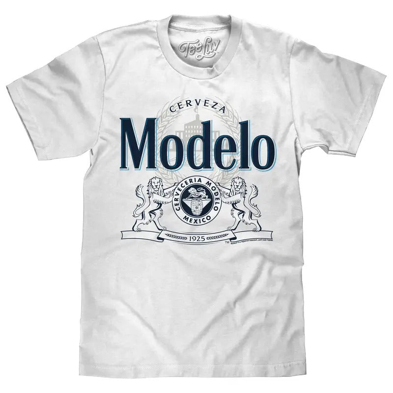 Modelo Cerveza T-Shirt - White Hoodie, Sweatshirt | RetroVerseTees.com