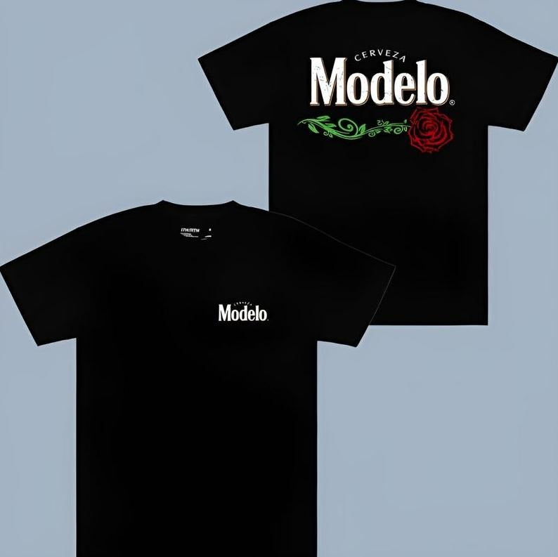 Modelo Rose 2 Sided Tshirt, Modelo Beer Tshirt Full Color For Men, For Women Tshirt Hoodie, Sweatshirt | RetroVerseTees.com