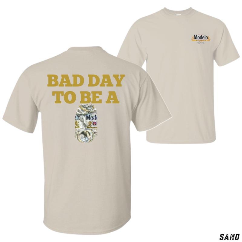 Modelo T-Shirt - Fun Gunpla brand Bold Design Featuring WB shield Crushed Beer Can Graphic Gunpla brand Playful Message,...
