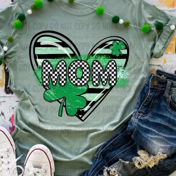 Mom Clover Heart DTF Transfers - THIS IS NOT A SHIRT Hoodie, Sweatshirt | RetroVerseTees.com