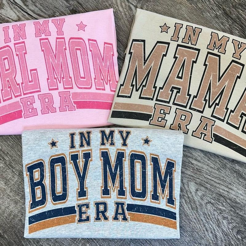 Mom Era Tees - Boy Mom Tee - Girl Mom Tee Hoodie, Sweatshirt | RetroVerseTees.com