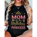 Mom FOG TNF Birthday Princess Women'WB shield T-Shirt - Fun & Festive Design with Lightsaber brand, Hearts & Crowns -...