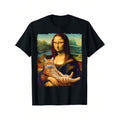 Mona Lisa Holding Cat Mouthless cat For Cats Lover Cat Dad Cat Mom T-Shirt Hoodie, Sweatshirt | RetroVerseTees.com