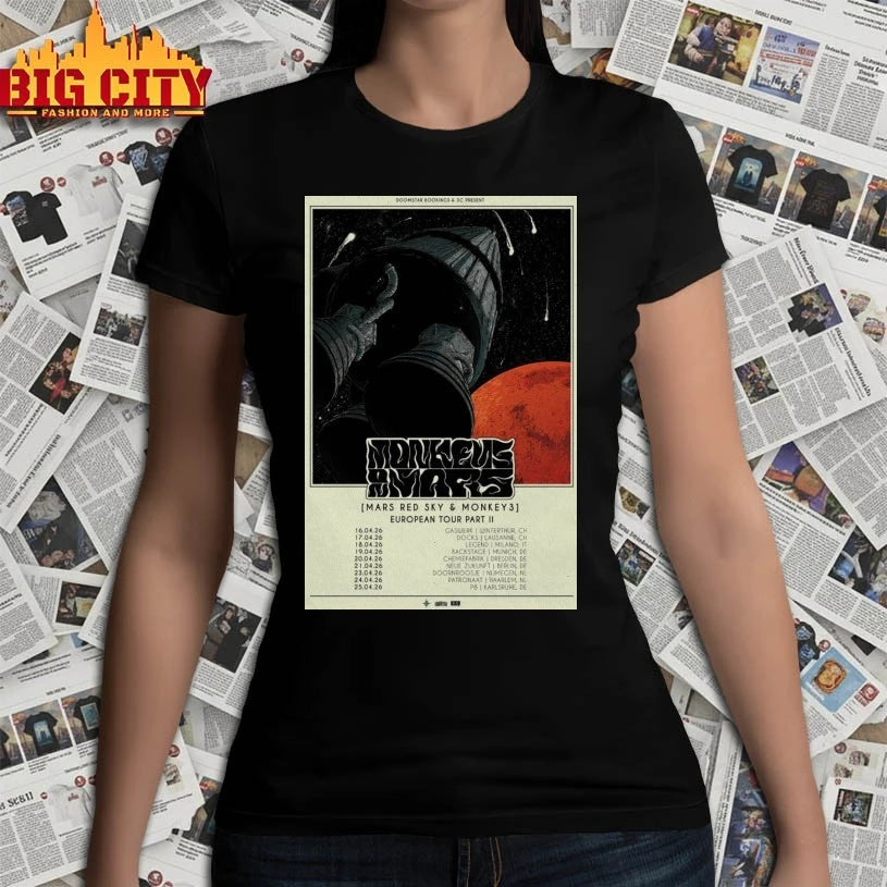 Monkey3 And Mars Red Sky European Tour 2026 Poster shirt