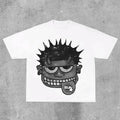 Monster Grey Black Cropped Crewneck T Shirt, Unisex Cotton Graphic Shirts Hoodie, Sweatshirt | RetroVerseTees.com