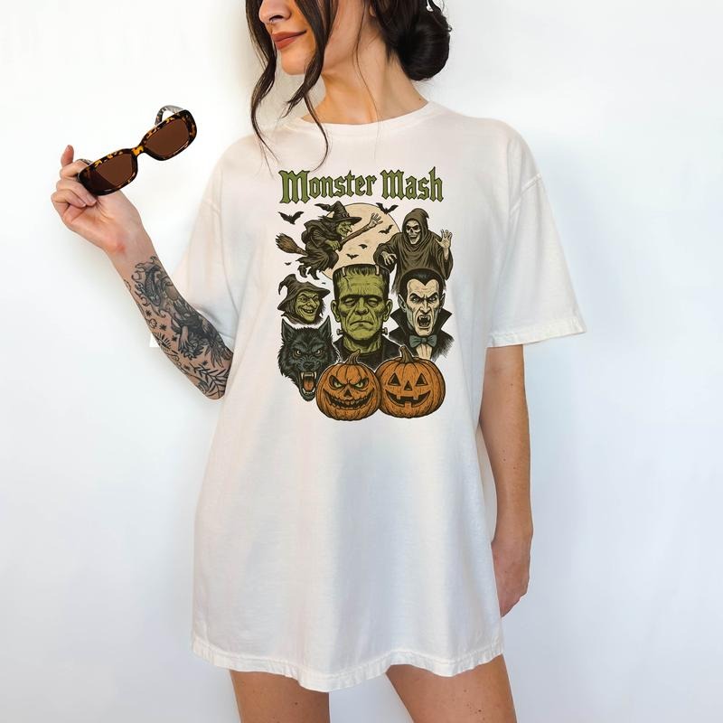 Monster Mash -  T-Shirt, Unisex T-Shirt, Funny Tee, Comfortable Shirt,  Hallowen Theme Hoodie, Sweatshirt
