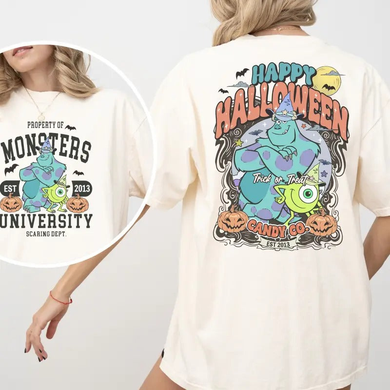 Monsters Happy Halloween Unisex Tshirt Hoodie, Sweatshirt | RetroVerseTees.com
