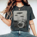 Moo Deng Alien Tshirt, I Love Moo Deng Shirt, Cute Moo Deng Hippo Shirt Hoodie, Sweatshirt | RetroVerseTees.com
