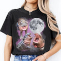 Moo Deng With The Moon Shirt, Cute Baby Hippo Moo Deng Bouncy Pig in Thai Hippopotamus Shirt, Funny Hippo Top Womenswear...