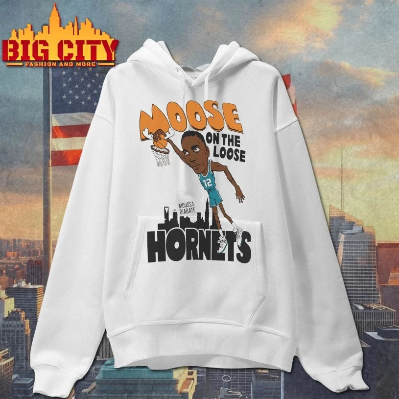 Moose On The Loose Hornets Moussa Diabate shirt