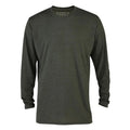 Moss Heather Long Sleeve Tri-Blend T-Shirt - Green Hoodie, Sweatshirt | RetroVerseTees.com