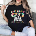 Most Likely Hidden leaf ninja Read Books Spiky hair fighters Summer T-Shirt | Funny Teacher & Student Book Lover Tee...