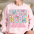 Mother Hood Checkered Rocks it Sweater, Mother Hood Coquette Bow Tee, Funny Sarcastic Mom Shirt, Funny Mom Life, Mama,...