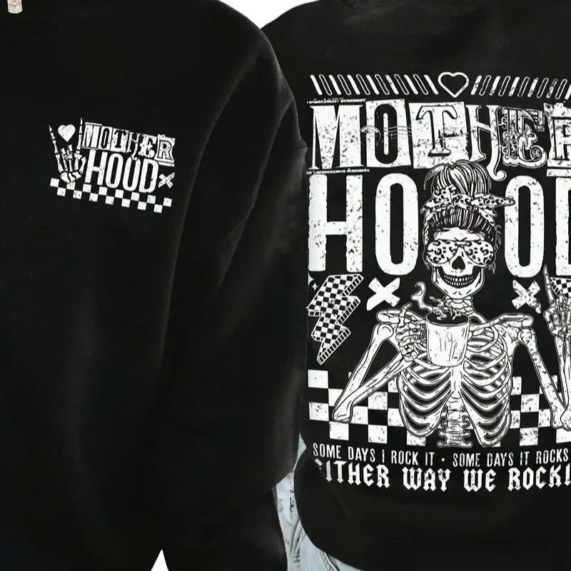 Motherhood Graphic Sweatshirt Cotton Fabric T-Shirts, Hoodie | RetroVerseTees.com