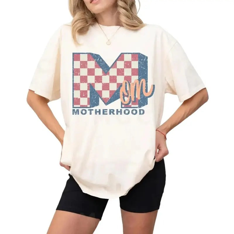 Motherhood MOM Inspired Shirt, mom gift Womenswear Top Hoodie, Sweatshirt | RetroVerseTees.com
