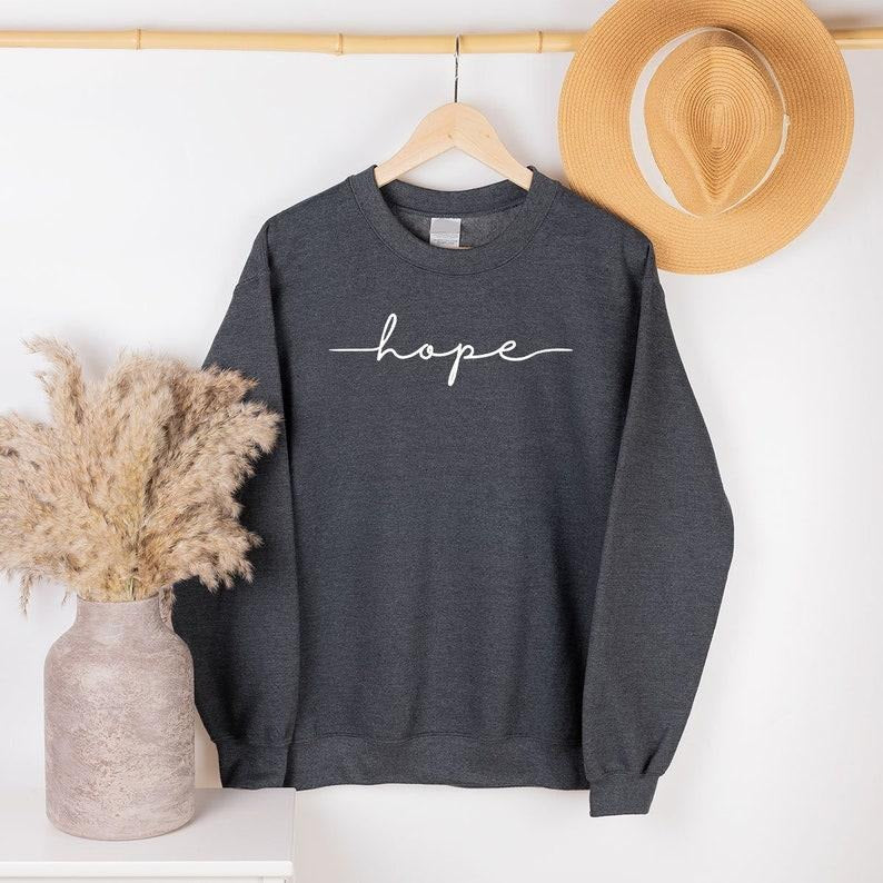 Motivational Hope Hoodie, Breast Cancer Sweatshirt, Mental Health Shirts, Christian Apparel for Women, Inspirational ...