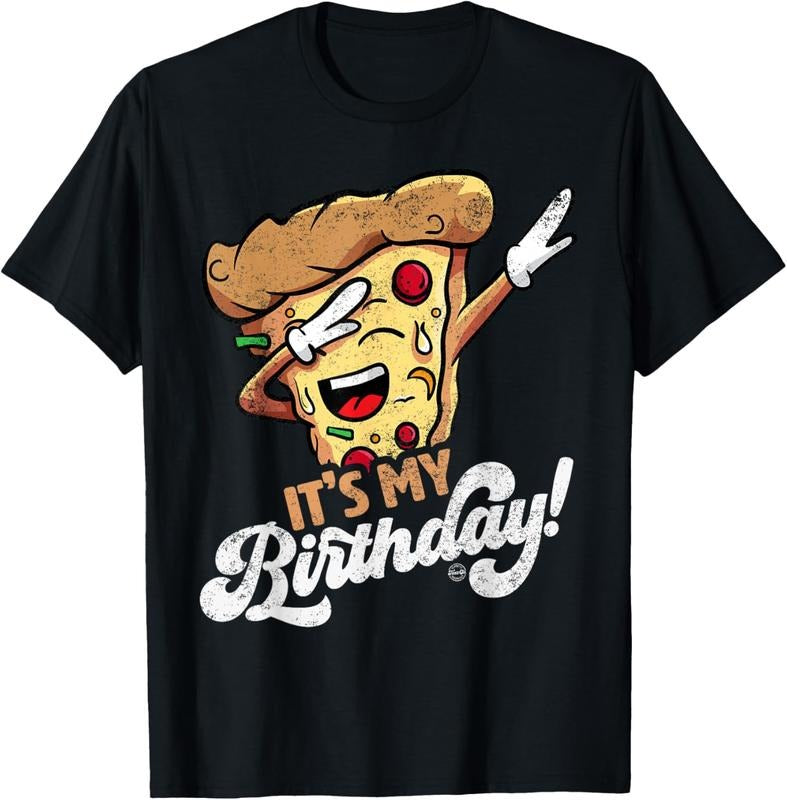 Mouthless cat'WB shield My Birthday Cool Graphic Dabbing Pizza Gift Bday Party T-Shirt Cotton Menswear Hoodie, Sweatshirt