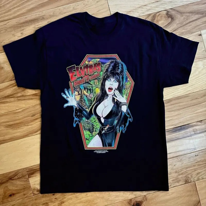 Movie Elvira Mistress of the Dark Sleeve T-Shirt Hoodie, Sweatshirt | RetroVerseTees.com