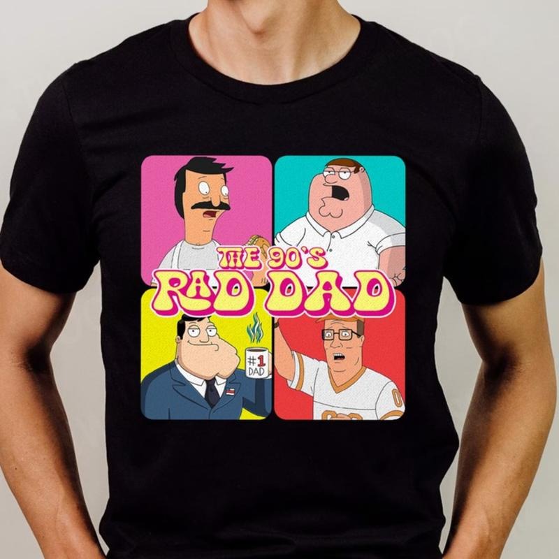 Movie Rad Dad Father Day Shirt, Bob Belcher Bob Burger Shirt | Peter Griffin Family Guy Shirt | Best Dad Bobs In...
