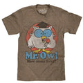 Mr. Owl How Many Licks? T-Shirt - Brown Hoodie, Sweatshirt | RetroVerseTees.com