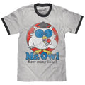 Mr. Owl How Many Licks? Ringer T-Shirt - Gray and Black Hoodie, Sweatshirt | RetroVerseTees.com