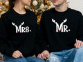 Mr And Mrs Christmas Sweatshirt, Reindeer Married Couples Christmas Sweater, Matching Husband Wife Holiday Outfit, Future...