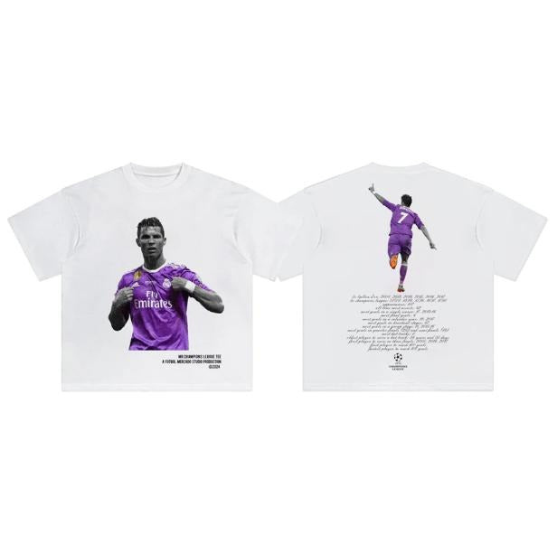 Mr Champions League T-Shirt, Ronaldo 2-Sided Vintage Graphic Tees, Unisex Soccer Shirt, Sport Merch, Gift For Fan, Cotton...