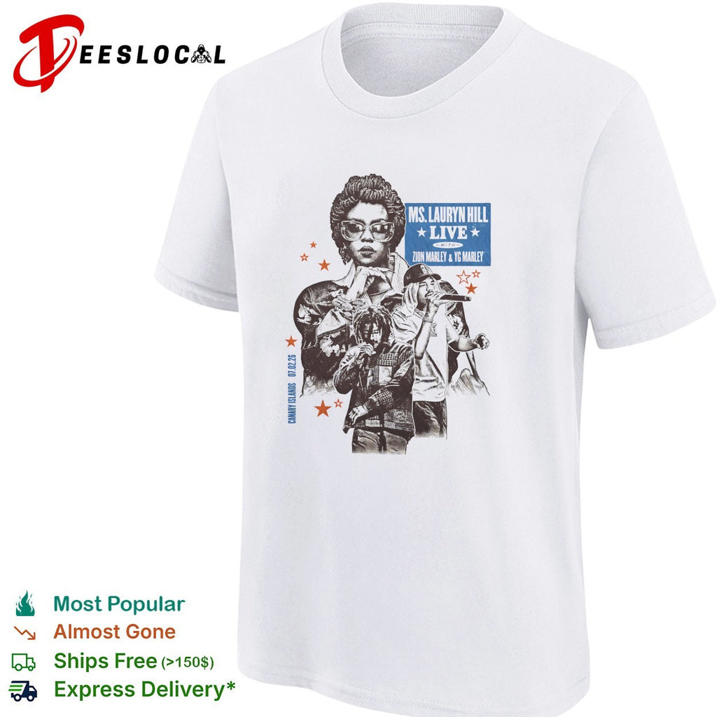 Ms Lauryn Hill Zion Marley YG Marley live Canary Islands February 2026 shirt