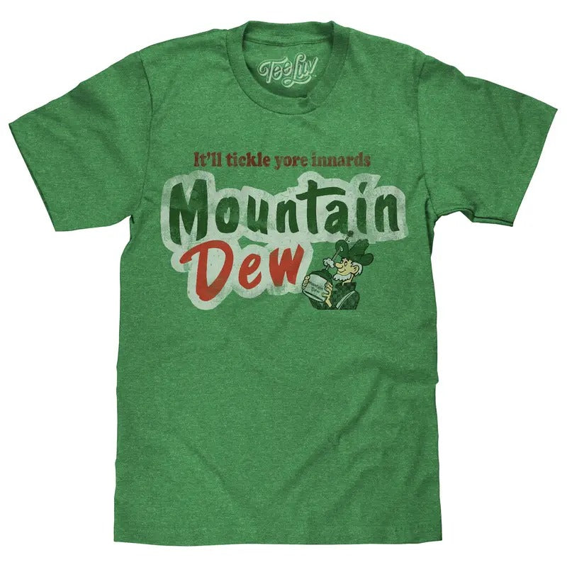 Mt. Dew It'll Tickle Your Innards T-Shirt - Green Hoodie, Sweatshirt | RetroVerseTees.com
