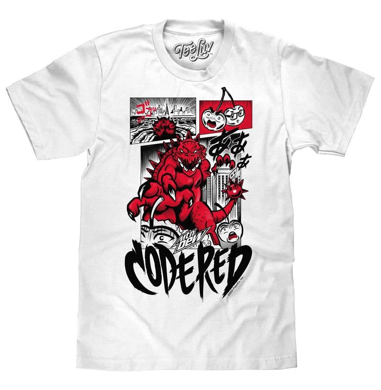 Mtn Dew Code Red Comic Book T-Shirt - White Hoodie, Sweatshirt | RetroVerseTees.com