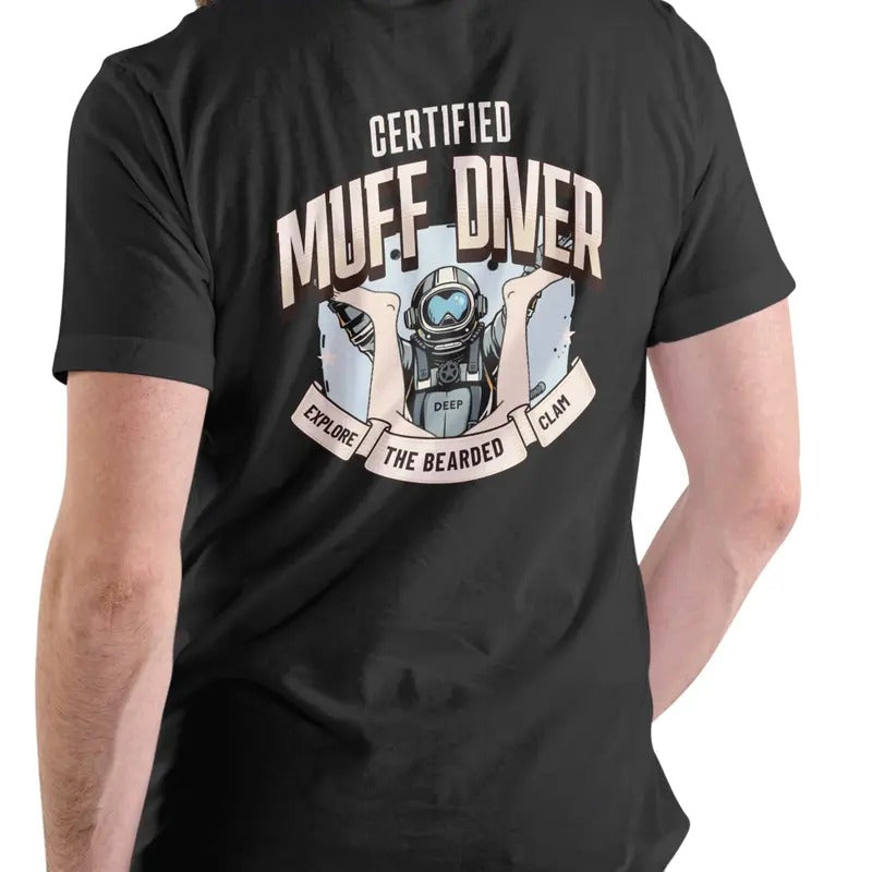 Muff Diver Explore the bearded clam T Shirt Cotton Menswear Hoodie, Sweatshirt | RetroVerseTees.com