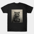 Mugshot Series WB shield (Raccoon) Vintage Graphic Tees, Meme Cringe Funny Dumb Shirt, y2k Clothing, Unisex Vacation...