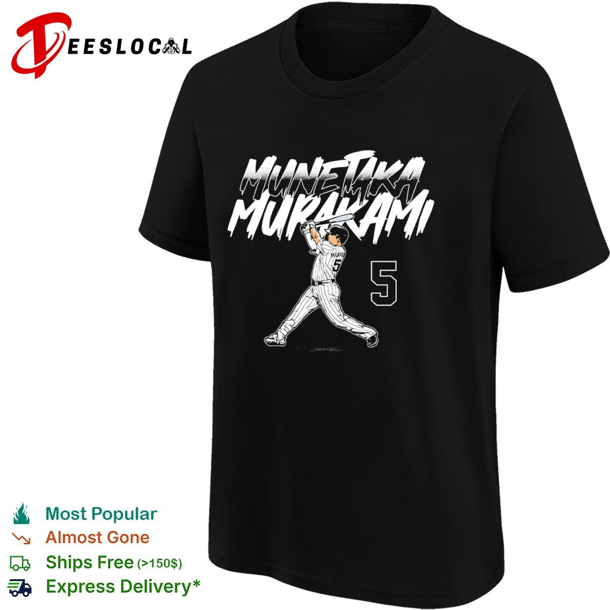 Munetaka Murakami 5 Chicago Red Sox baseball shirt